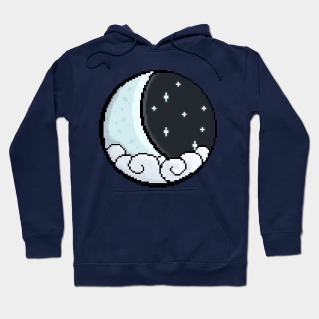 Pixel Moon Hoodie by nochi